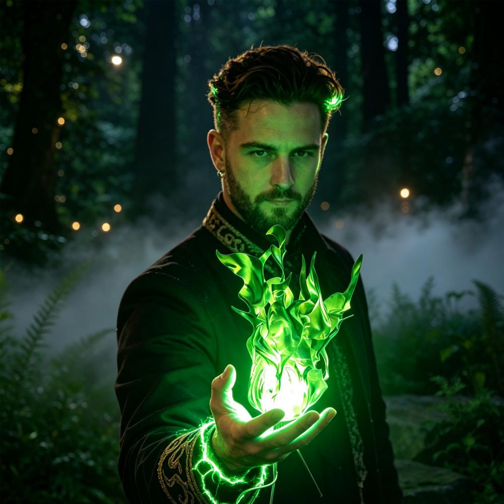 Cosplay Fireball Prop - Chama Simulada Portátil: Adereço de Cosplay