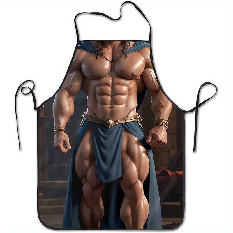 Briar Cosplay Prop - Avental Muscle Man, Estampa de Torso