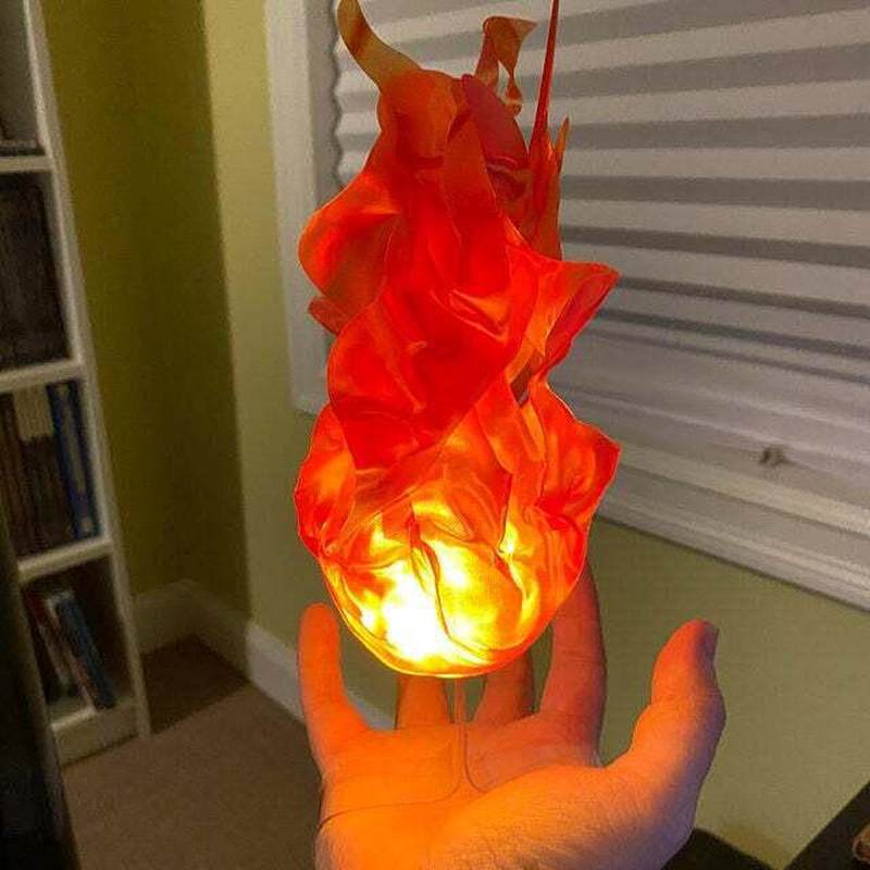Cosplay Fireball Prop - Bola de Fogo Flutuante LED com
