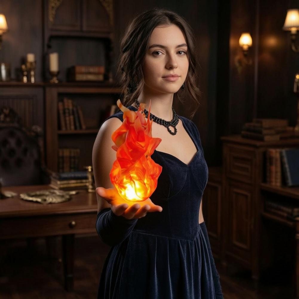 Cosplay Fireball Prop - Fogo Flutuante Portátil: Adereço de Fogo