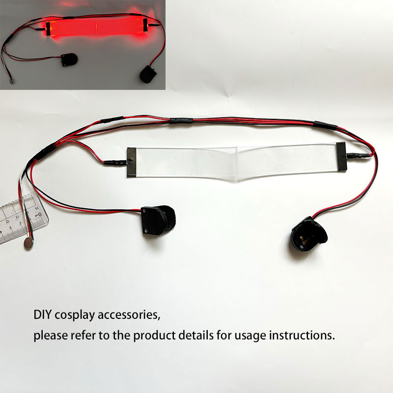 Cosplay Prop Kit - Vermelho flexível dobrável diy led olhos