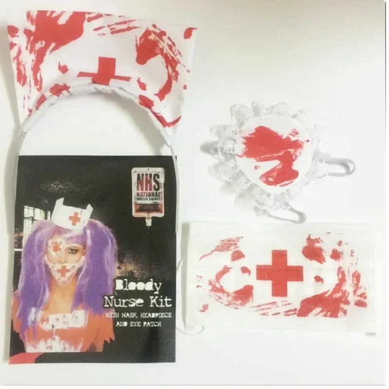 Cosplay Prop Kit - Enfermeira sangrenta Kit Traje de Halloween,