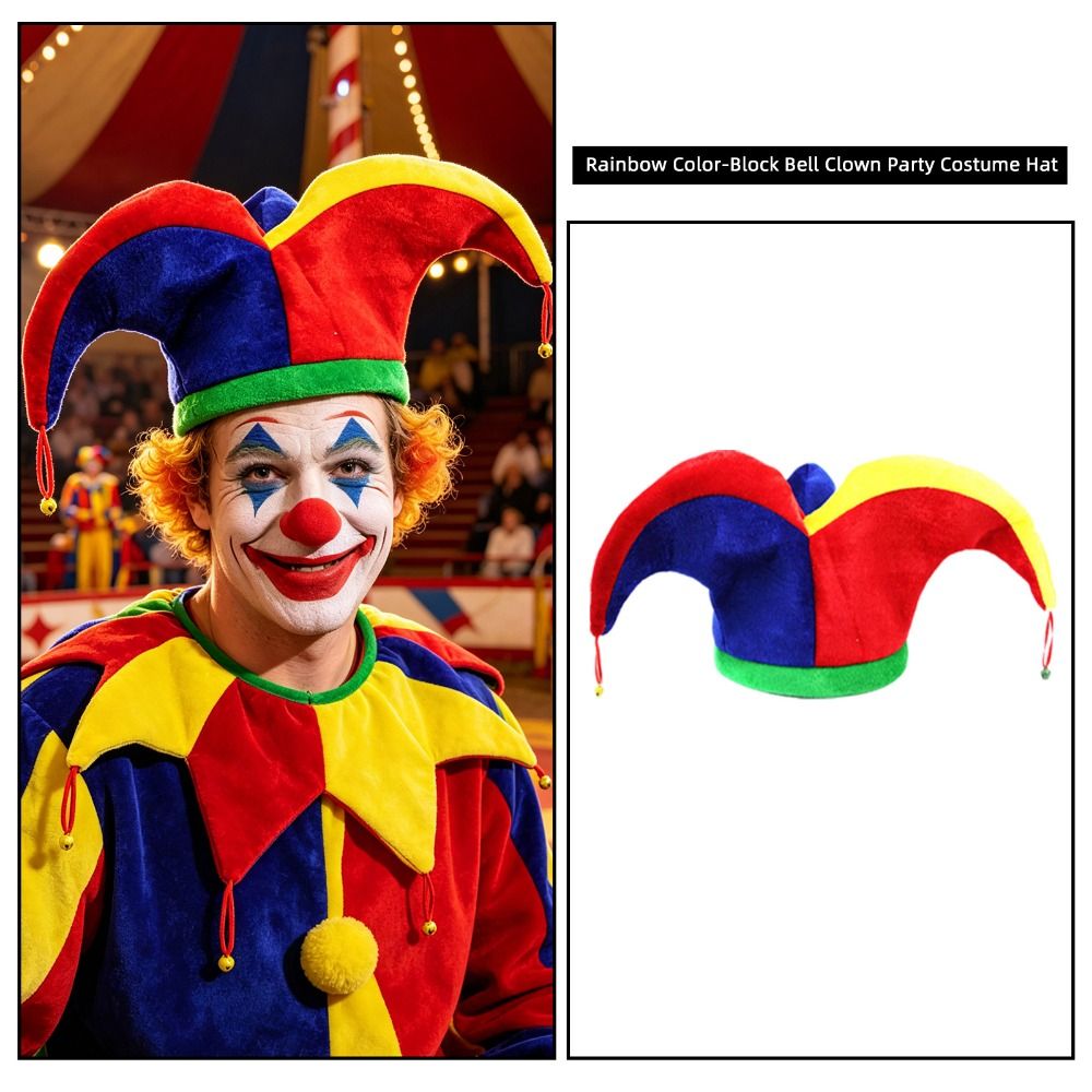 Chapéu de Palhaço Multicolorid - Cosplay Prop Pattern avaliação e preço
